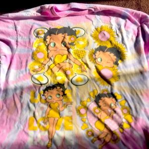 Betty Boop tie dye sunflower love